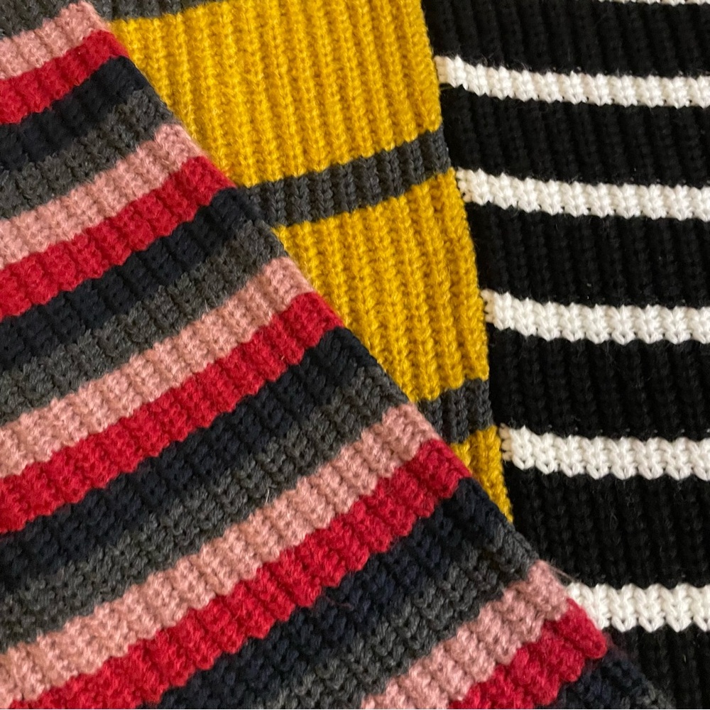 Asos Patchwork Multicolor Knit Oversized Sweater - image 2